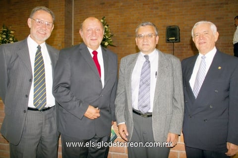 P. Fernando Fernández Font, S.J., P. Alejandro Treviño Noye, S.J., P. Carlos Morfín Otero, S.J. y P. Quintín Balderrama López, S.J.