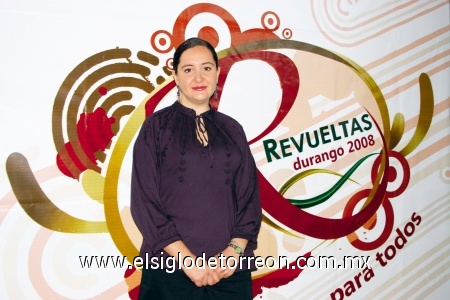 Festival Revueltas 2008
Patricia Hernández Ramírez, Directora del Instituto Municipal de Cultura de Gómez Palacio, Dgo.