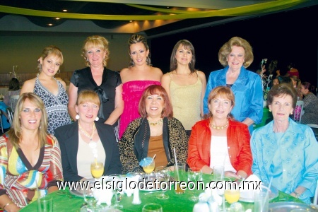 Fiesta de canastilla
Olivia de Hernández, Bonnie de Carrillo, Lawrette de Aguilera, Esperanza López, Ana Cristina Borrego, Georgina de Maturino, Alejandra de Romo, Mapy de González, Mara de Borrego y Conchita de Borego.