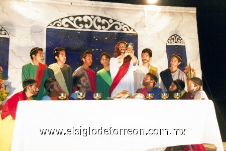 Se escenificó la Última Cena de Nuestro Señor Jesucristo.
