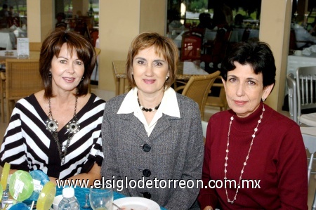 19112008
Silvia Garza de Maisterrena, Tensy Murra de Díaz Flores y Gaby Gutiérrez de Peña