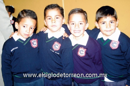 Gerkson Martínez, Alan López, Carlos Ramírez y Manuel Delgado.