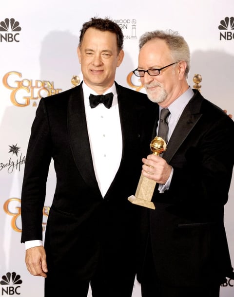 Los productores estadounidenses Gary Goetzman y Tom Hanks recibieron el premio a Mejor miniserie o telefilm por John Adams.