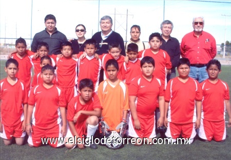 18012009
Equipo de futbol Diablos Rojos del padre Manuelito, a cargo como director técnico José García Sánchez y su madrina es Nadia Margarita Nava Rivera.