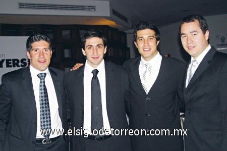 Juan Ramón del Río, Pablo Donadrío, Arturo Villarreal y Alejandro Martínez