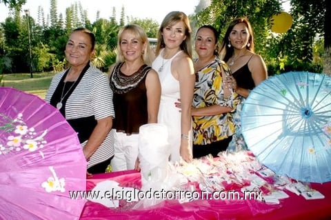 18062009 Cristina acompañada de María Cristina, Mayela, Patricia y Yadira.
