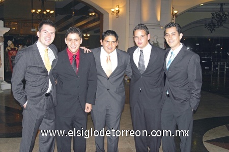 Juan Barrio, Juan Metlich, Francisco López, José Galván y Fabián Landeros.