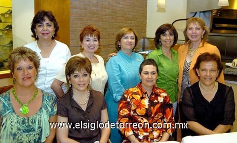 14072009 Invitadas. María Elena, Ana Lucía, Paz, Lourdes, Bety, Susana, Flavia, Ana Isabel y Bonnie.