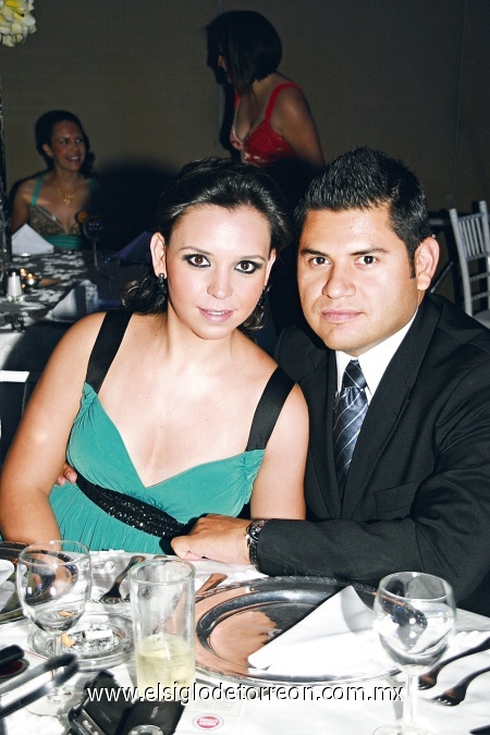 En pareja. Marcela Lavín y Francisco García.