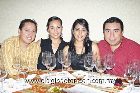 Francisco González, Diana González, Carolina Ortega y Javier Nava.
