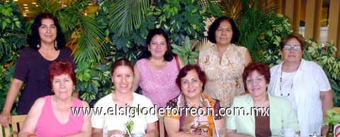 28072009 Luz María Miranda, María del Carmen Moreno, Alma Martínez, Emma Patricia Vázquez, Martha Eugenia Sanvicente, Ana María Cano Morales, Ana María Méndez y Carmen Urquizo Castañeda.