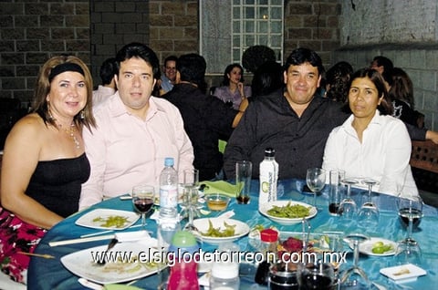 19072009 Esthela y Carlos Tohmé, Luisa y Sergio García.
