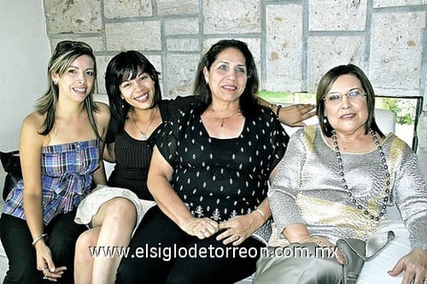19072009 Minerva Estrada, Atenea de Gámez, Gina de Estrada y Margarita de Villarreal.