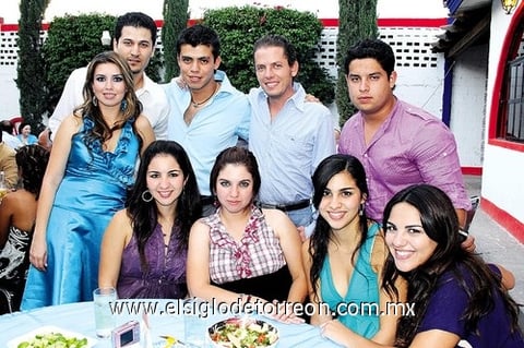30082009 Tania Trasfí, Perla Campos, Laura y Yolis Trasfí, Yuri de Córdova, Salvador Córdova, Jesús Amezcua, Alfredo García y Eduardo Elizalde.