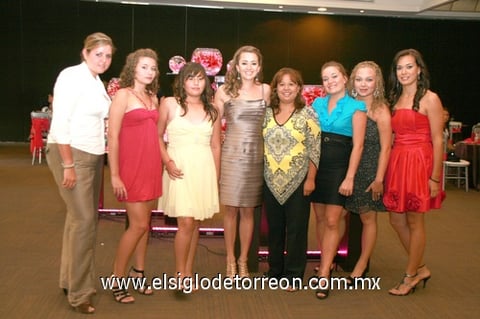 12092009 Alejandra, Mónica, Martha, Alma, Blanca, Sonia, Laura y Anabel, durante la despedida de Alma Villalobos.