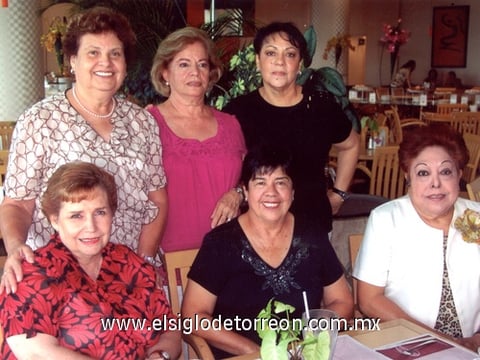 16092009 Gloria de Silos, Martha de Gutiérrez, Conchita de Sáenz, María Elena de Verano, Emilia Pérez y Elba Corona de Rodríguez.