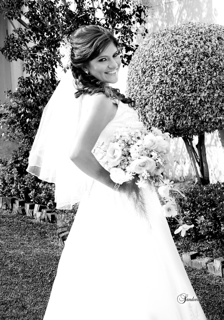 LEP. Fabiola Ivonne García Reyes, el día de su boda con el Arq. Luis Alonso de Santiago Martínez.

Sandoval Fotografía