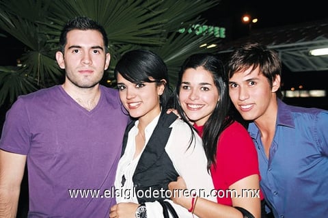 08112009 Paco Ramos, Bibiana Villagrana, Laura Ramírez y Rodrigo Molina.