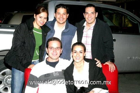 16112009 Verónica García, César García, Diego Lorda, Javier Yarto y Ana Carmen Ruenes.