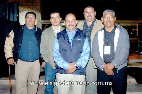 15112009 Rómulo Uribe, Jaime Rendón, Manuel Ramírez, José Muñoz y Paco Esparza.