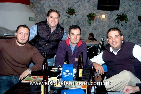 29112009 Rodrigo López, Aldemiro Garza, Ernesto Rocha y Boni.  EL SIGLO DE TORREÓN  / JESÚS HERNÁNDEZ