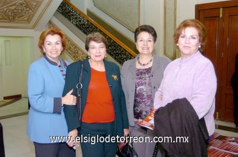 18122009 Cristina Moreno, Victoria Acosta, Vivi de la Peña y Ana Silvia Moreno.