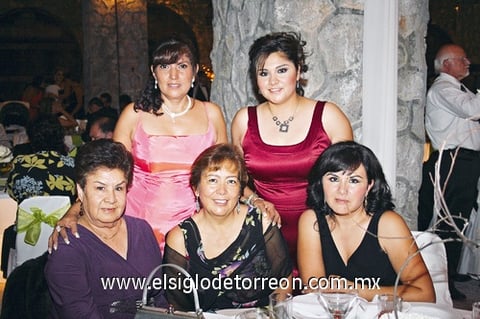 26122009 Malena de Martínez, Lucy de Jáquez, Aurora Aldama, Maritere de Reinoso y Lety de Padilla.