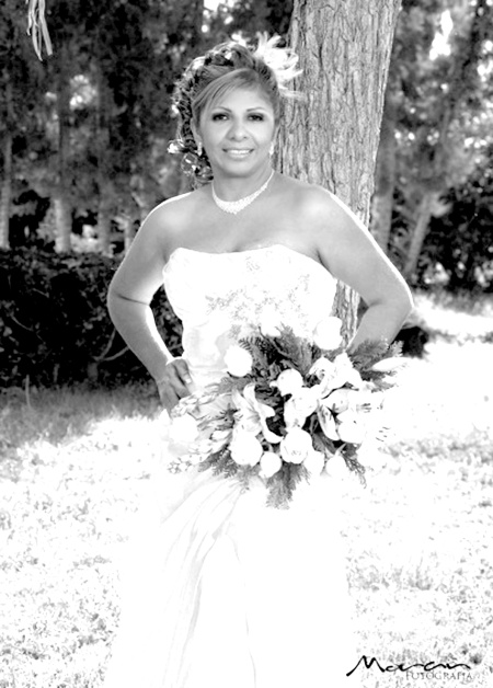 Srita. Perla del Rocío Martínez Fernández el día de su enlace matrimonial con el Sr. Mario Alberto Valdez Basurto.

Estudio Morán
