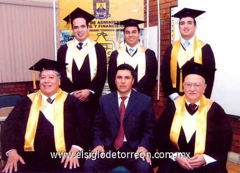 14022010 De pie: L.A.F. José Francisco Carrillo Ortiz, C.P. Gabriel Díaz Torres y C.P. Rafael Amador Medina Verdeja; sentados: C.P. Jesús Martínez Chávez, C.P. José Heriberto Rodríguez Villarreal y C.P.C. Juan Antonio Castro Serna.