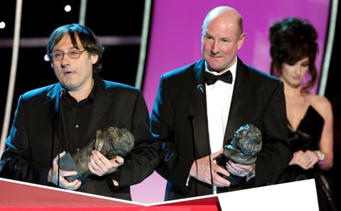 Cris Reynolds y Félix Bergé recibieron el premio Goya a los mejores efectos especiales, por su trabajo en la película Ágora.
