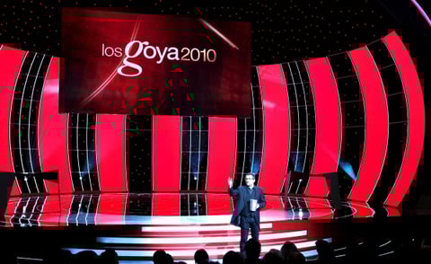 Andreu Buenafuente, fue el presentador de la gala de la XXIIII edición de los Premios Goya celebrada en el Palacio Municipal de Congresos de Madrid.