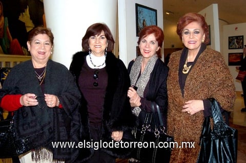 16022010 Laguneras. Gloria Valdés de López, Gabriela Faya, Mavisa Rodríguez y María Elisa Garagarza de Madero.