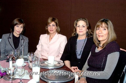 23022010 Dora Irma de González, Graciela de Román, Blanca Zablah y María Ofelia de Torre.