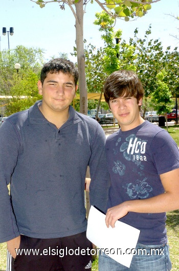 26032010 Amigos. Bernardo Sada y Jorge García.