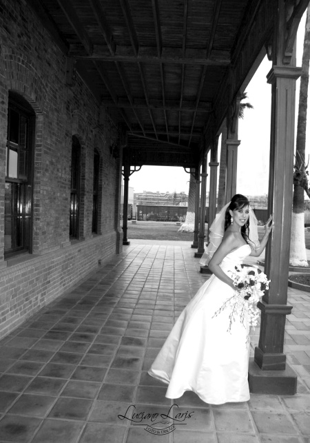 Srita. Claudia Iveth Delgado García captada el día de su boda con el Sr. David Vargas Hernández.

Estudio Luciano Laris 