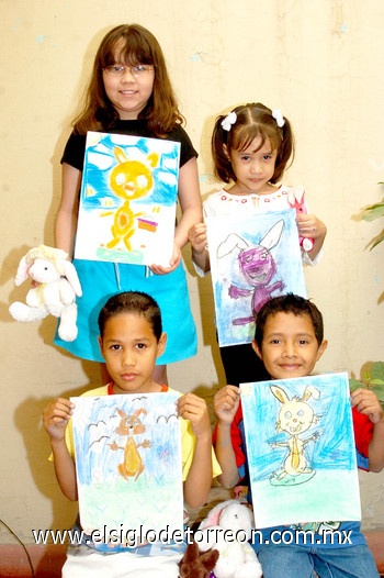 08042010 Marien Gándara, José Alvarado, Juan Luis Nava y José Eduardo Mireles.