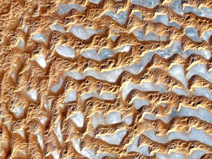 Desierto de Rub'al Khali en la península arábiqa.