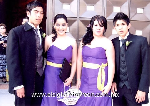 22042010 Sergio Borrego, Ingrid Miranda, José Borrego y Miriam Azpilcueta.