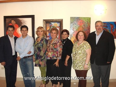 30052010 Artistas laguneros. Guillermo García, José Aguilera, Patty Gutiérrez, Irma Reyes, Lili Limón, Rosy Láinez y Mario Morales.