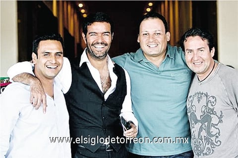 15072010 Jorge Mata, Pablo Montero, Rodolfo Haro y Elías González.
