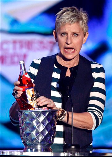 Ellen DeGeneres en la ceremonia de los Teen Choice Awards.
