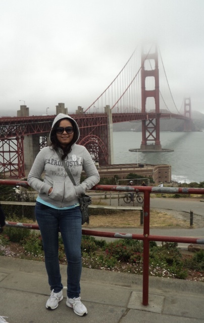 En el puente Golden Gate de la ciudad de San Francisco California en el pasado mes de julio de 2010. Fotografía enviada por Mónica Urquizo Castañeda.