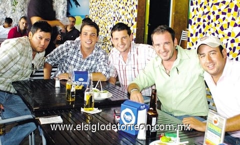 09092010 Luis del Moral, Pedro Sánchez, Pablo Sánchez, Jesús Córdoba y Fernando Oliden.