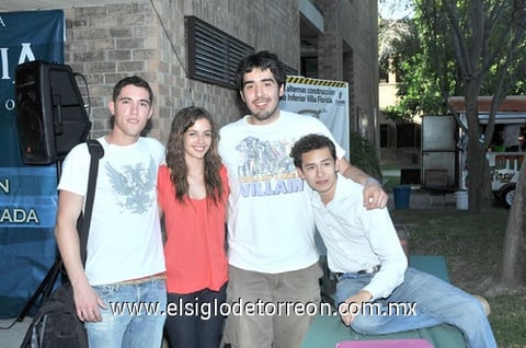 16092010 Fer Sánchez, Pamela Murra, Miguel Towns y Luis Serna.
