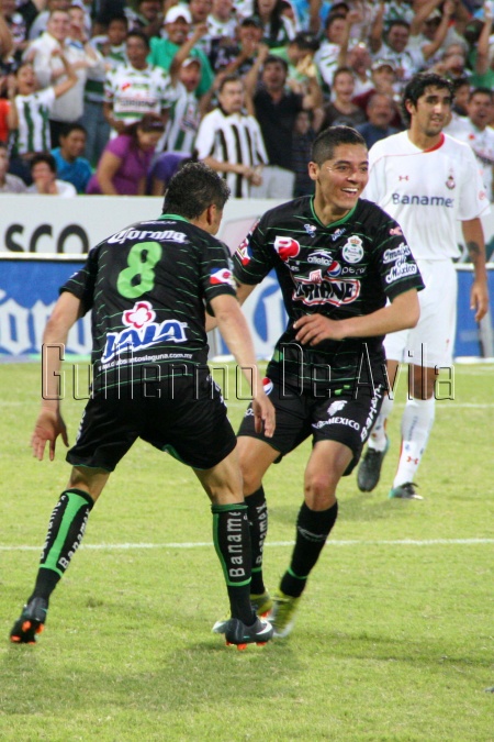 Chema Cárdenas celebrando su anotación en el partido frente a Toluca. Fotografía enviada por Guillermo De Avila.