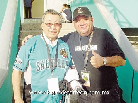 05102010 Álvaro Ley y Felipe Rodríguez en la final de la Liga Mexicana de Beisbol celebrada en Saltillo, Coah.