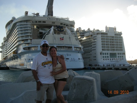 Por el Caribe en el Oasis of the Seas. Fotografía enviada por Jorge y Karina de Aguilera.