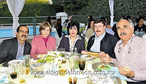 José Luis Villarreal Cárdenas, María Luisa Madero de Villarreal, Laura Rojas de Madero, Francisco José Madero y Agustín Anaya.