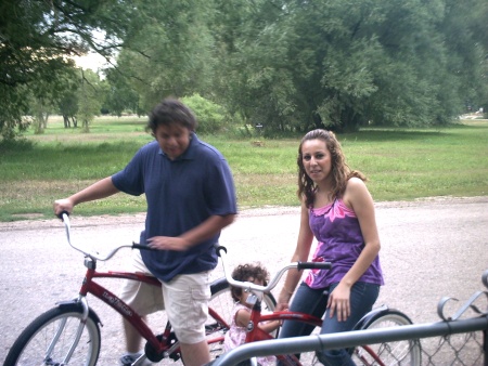Paseando en bicicleta en Fort Collins, Colorado.