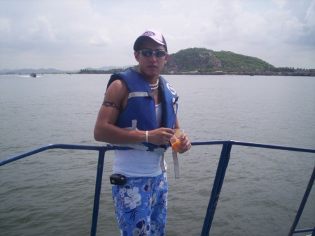 Jonathan Quiñones Esparza durante un paseo realizado en sus vacaciones en Mazatlán, Sinaloa.